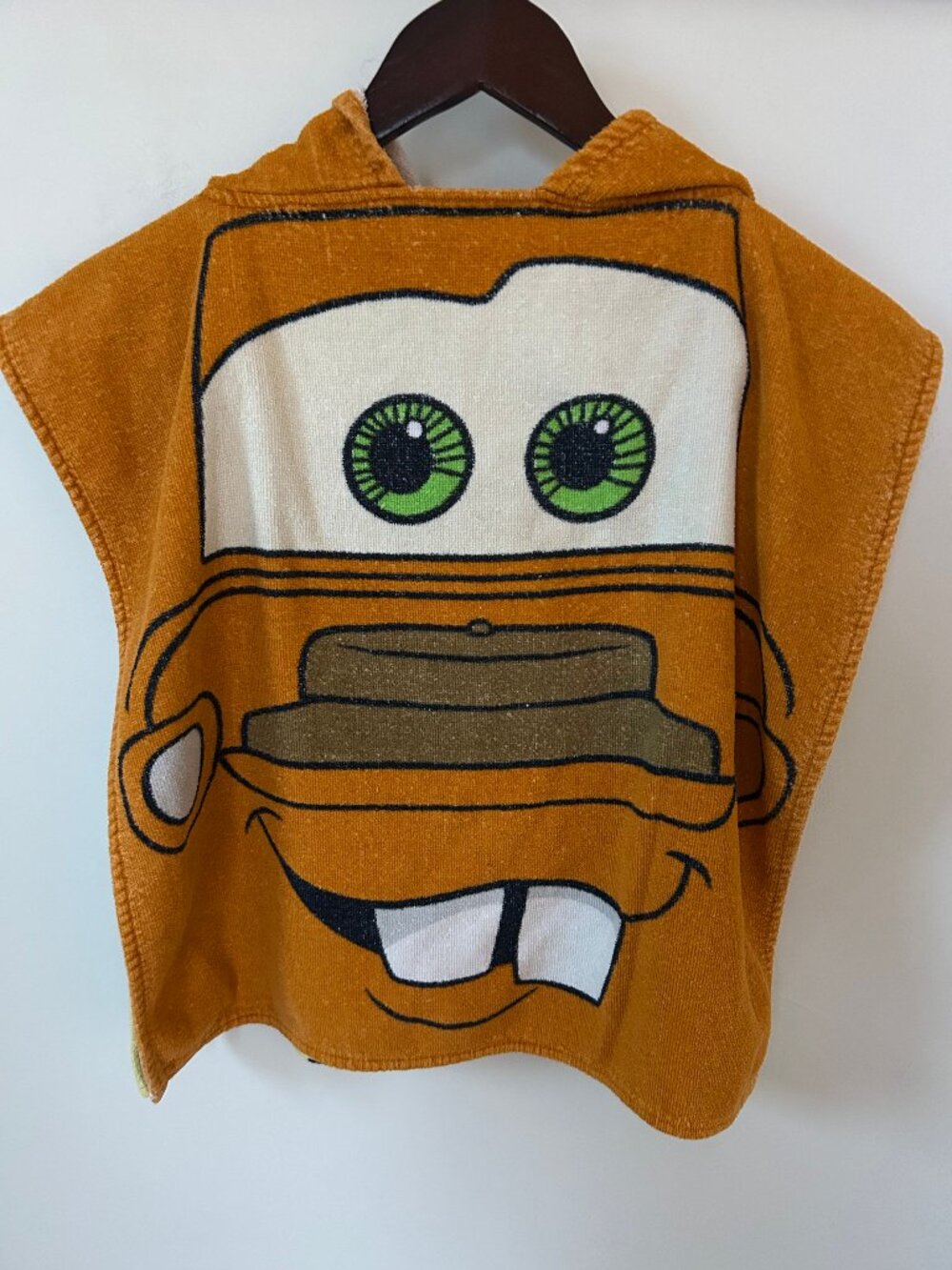 Disney Pixar Cars Mater Kids Hooded Beach Towel Poncho One Size